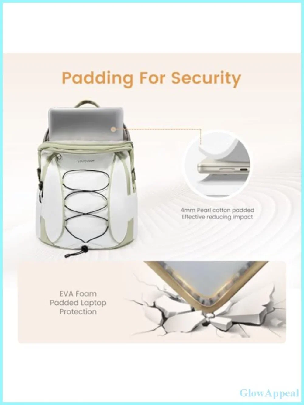 Laptop Backpack with Giant Tumbler Pocket Water Resistant 15.6 Inch
